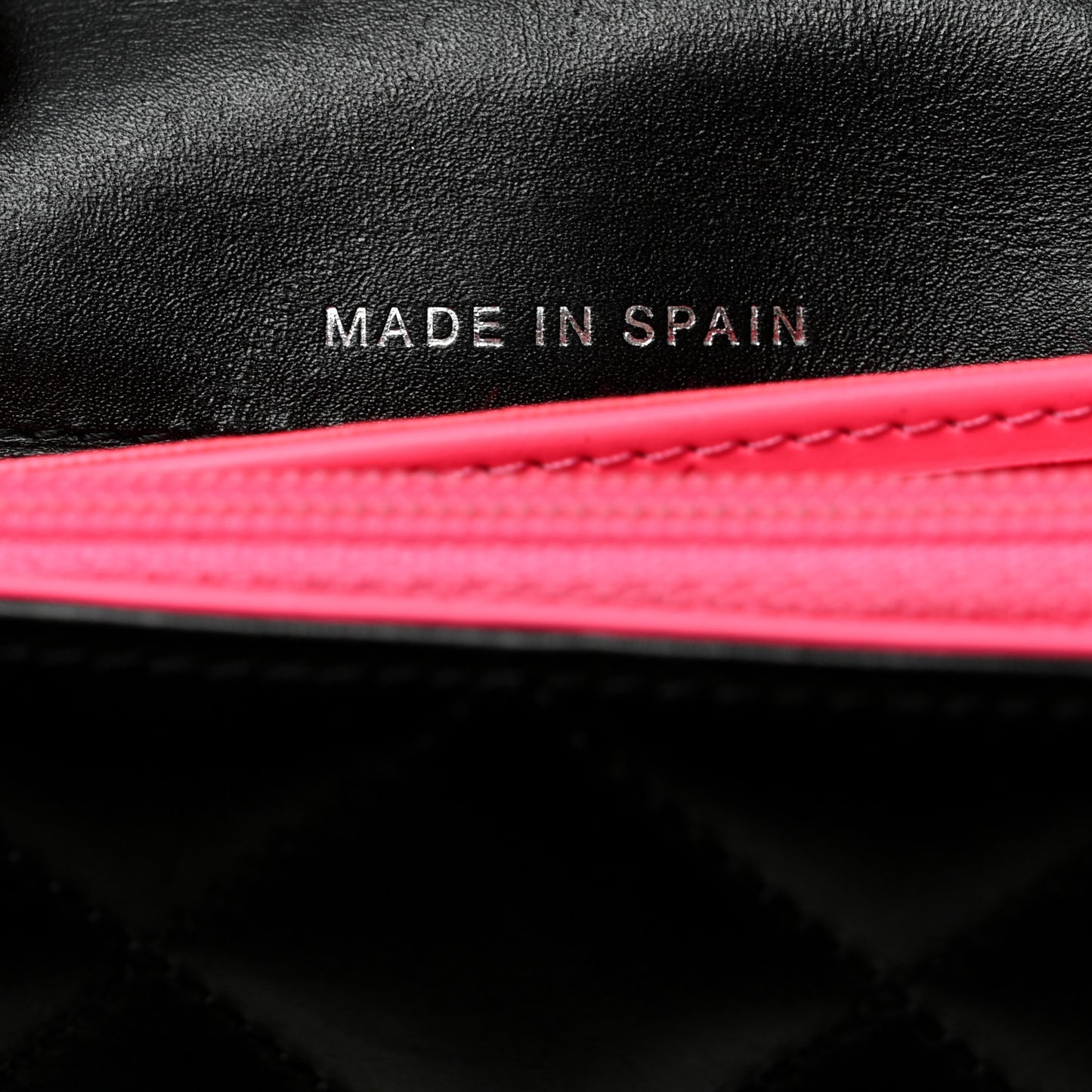 Calfskin Quilted Cambon Gusset Flap Wallet Black