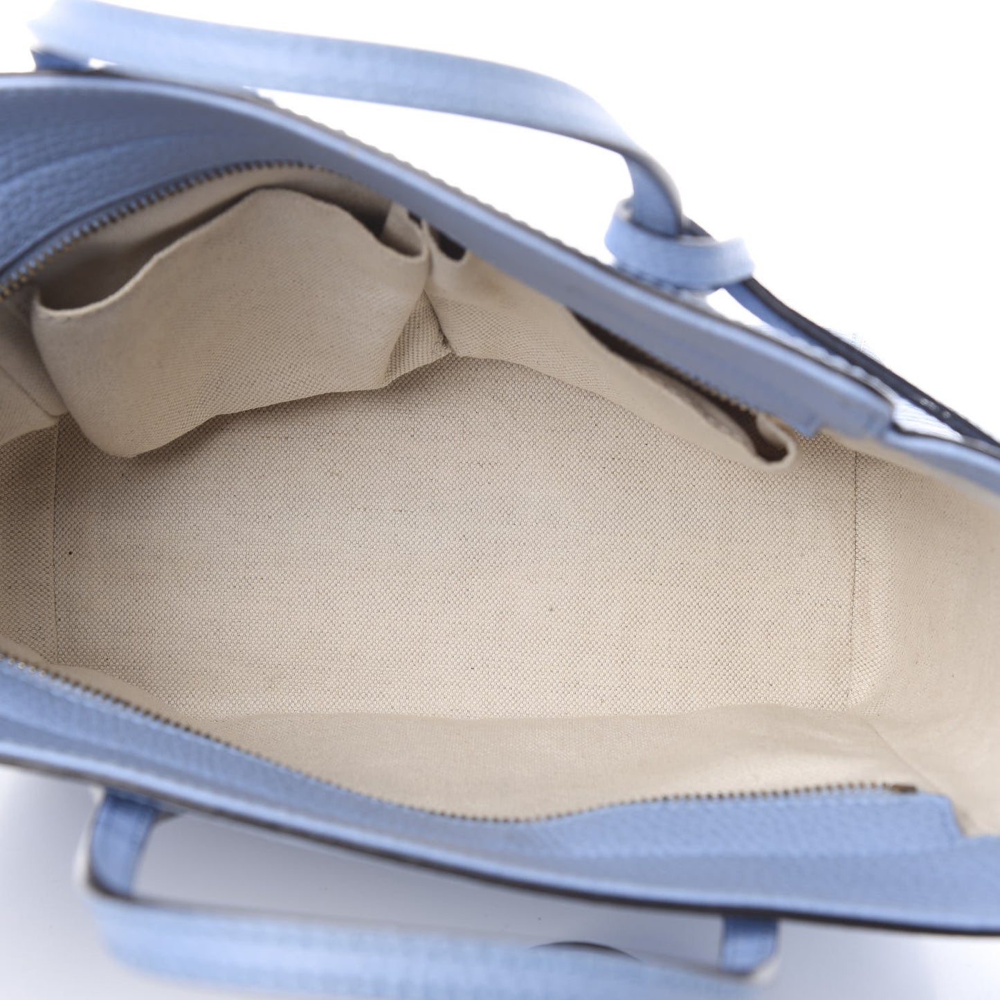 Dollar Calfskin Mini Swing Top Handle Bag Mineral Blue