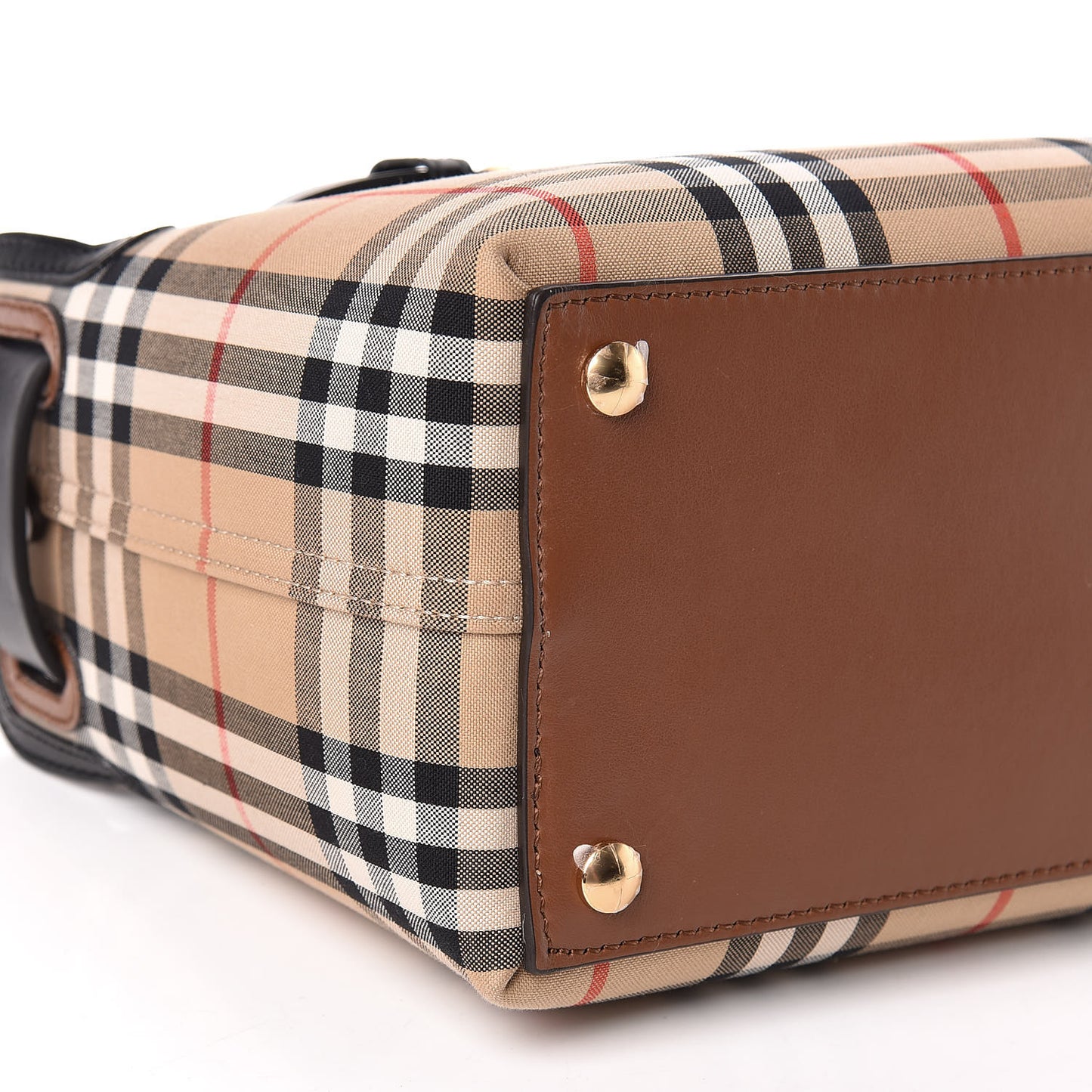 Calfskin Vintage Check Triple Stud Mini Belt Bag Archive Beige