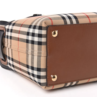 Burberry Calfskin Vintage Check Triple Stud Mini Belt Bag Archive Beige 10 of 12