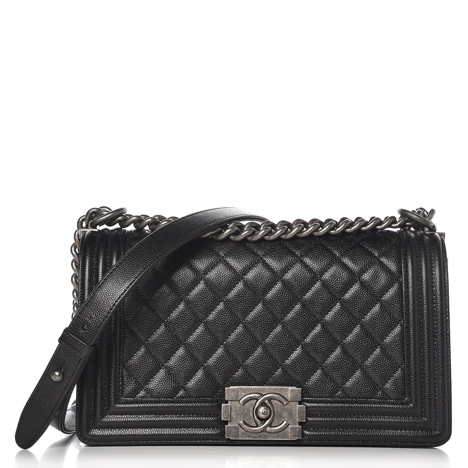 Chanel Caviar Quilted Medium Boy Flap Black 1 of 9