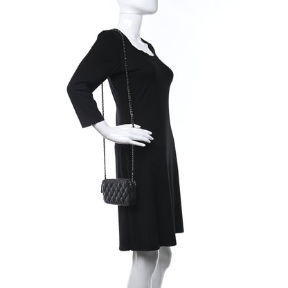 Chanel Iridescent Caviar Quilted Small Clutch With Chain Black 2 of 10