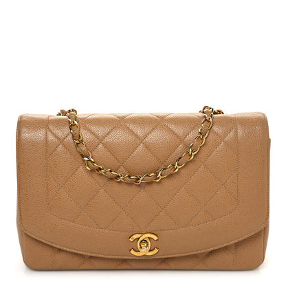 Chanel Caviar Quilted Medium Single Flap Beige 1 of 12