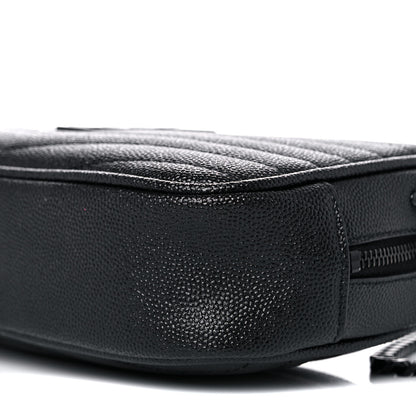 Saint Laurent Grain De Poudre Matelasse Monogram Mini Lou Camera Bag Black 9 of 9