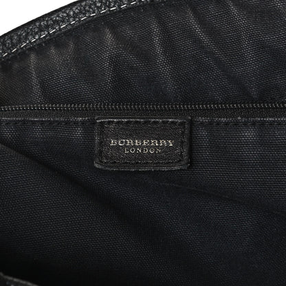Burberry Calfskin Nova Check Trim Shoulder Bag Black 6 of 14