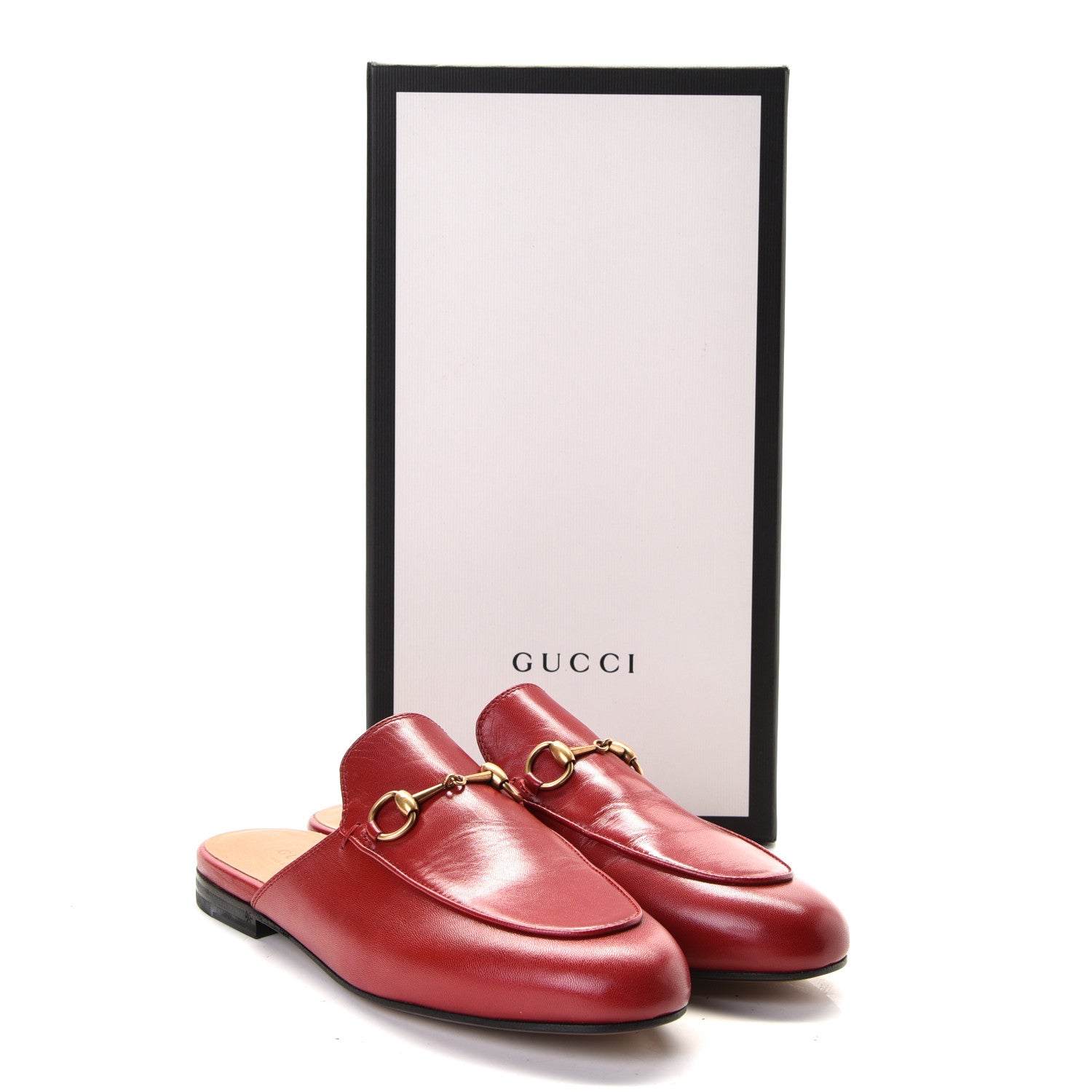Gucci Malaga Kid Womens Princetown Slippers 38 Hibiscus Red 11 of 11