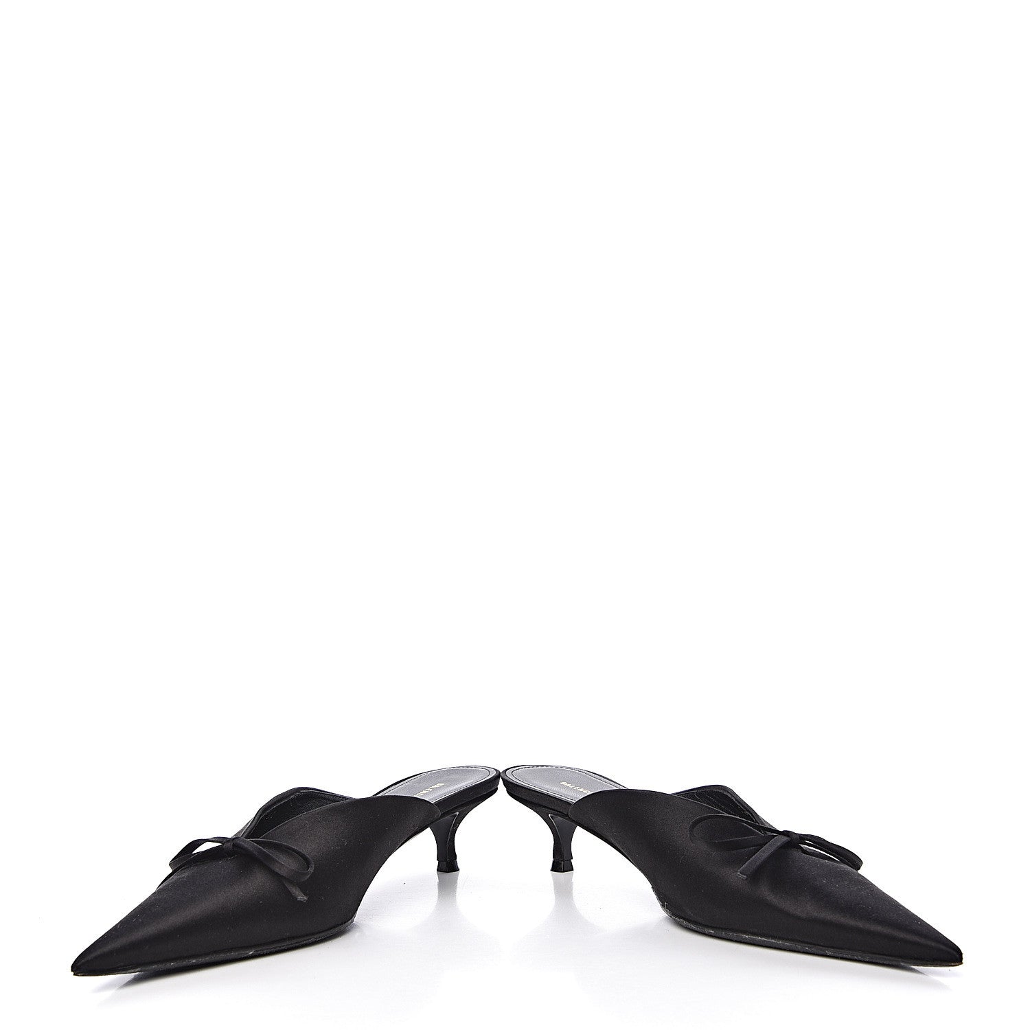 Balenciaga Satin Pointed Toe Knife 40mm Mules 37 Black 13 of 13