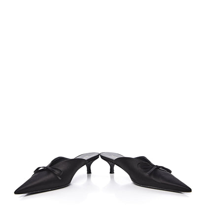 Balenciaga Satin Pointed Toe Knife 40mm Mules 37 Black 13 of 13