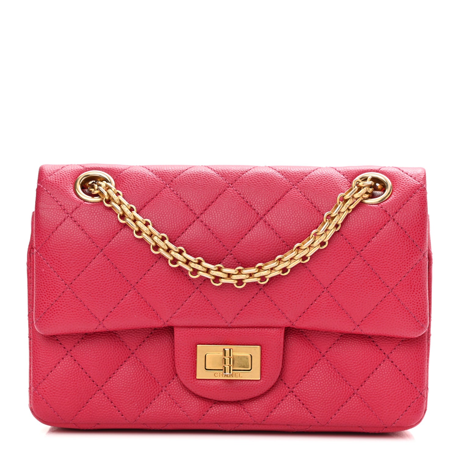 Chanel Caviar Quilted 2.55 Reissue 224 Flap Dark Pink 1 of 13