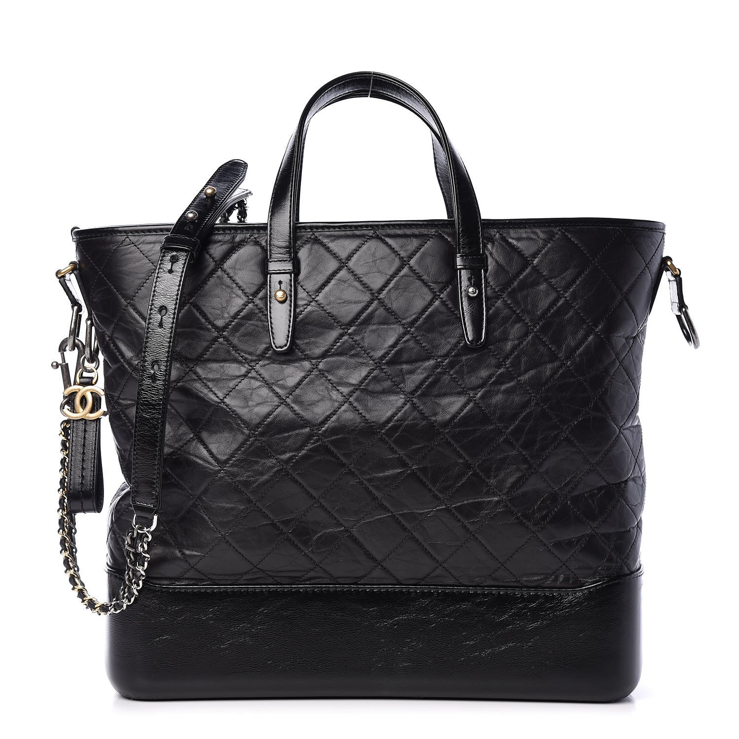 Chanel Calfskin Quilted Large Gabrielle Shopping Tote Black 1 of 10