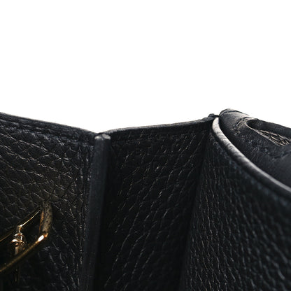Hermes Taurillon Clemence Halzan 25 Black 7 of 10
