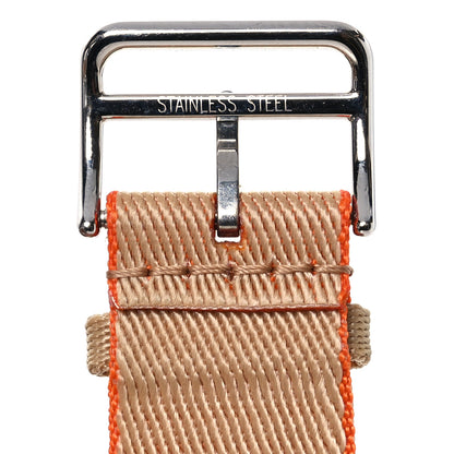 Hermes Nylon Weave Apple Watch Single Tour Band 44mm Kraft Orange 5 of 9