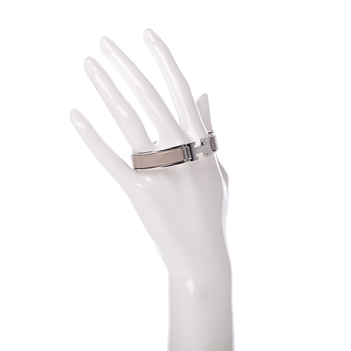 Enamel Clic Clac H Narrow Bracelet PM Marron Glace