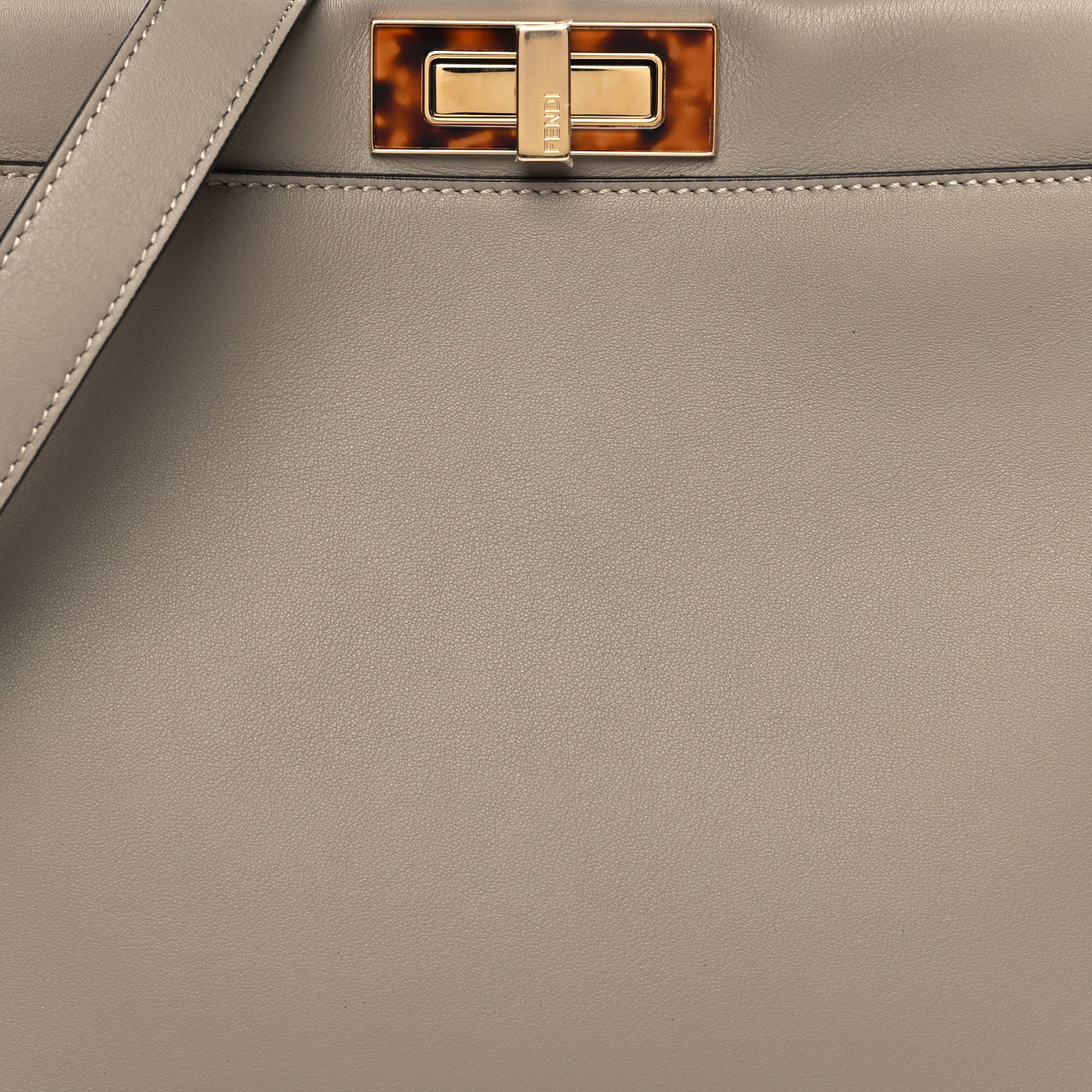 Fendi Vitello Seta Plexiglass Tortoise Medium Peekaboo Iconic Satchel Tortora 8 of 10