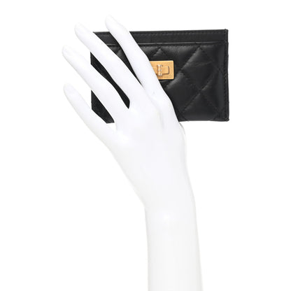 Chanel Aged Calfskin Quilted Reissue Card Holder Black 2 of 8