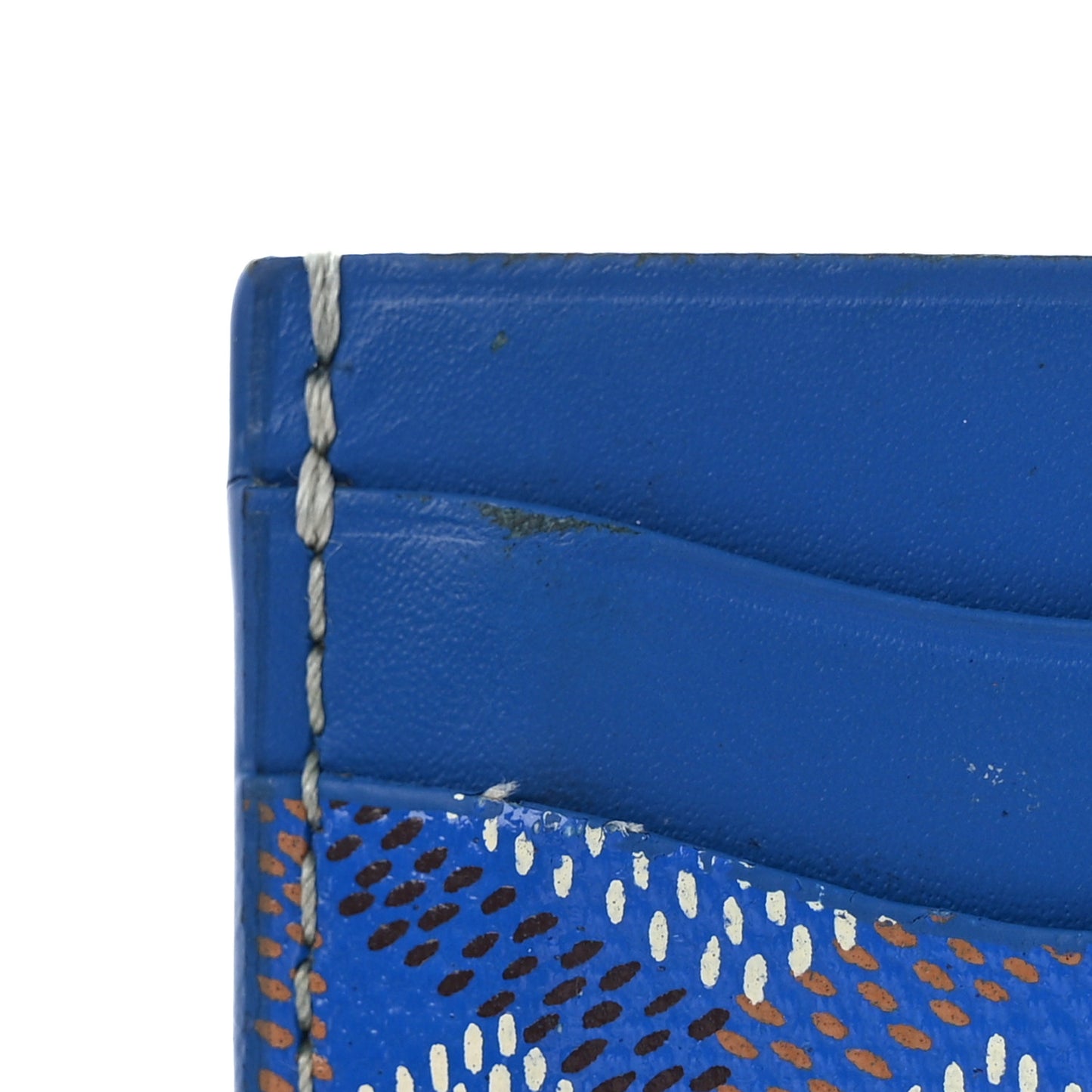 Goyardine Saint Sulpice Card Holder Sky Blue