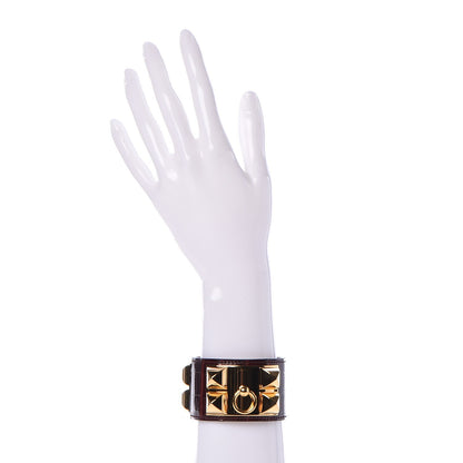 Hermes Shiny Alligator Collier De Chien CDC Bracelet S Rouge H 2 of 7