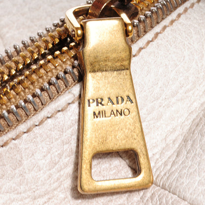 Prada Deerskin Tamponato Hobo White 10 of 11