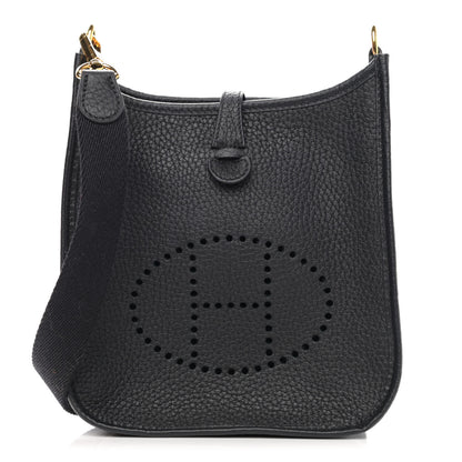 Hermes Taurillon Clemence Evelyne TPM Black 1 of 11