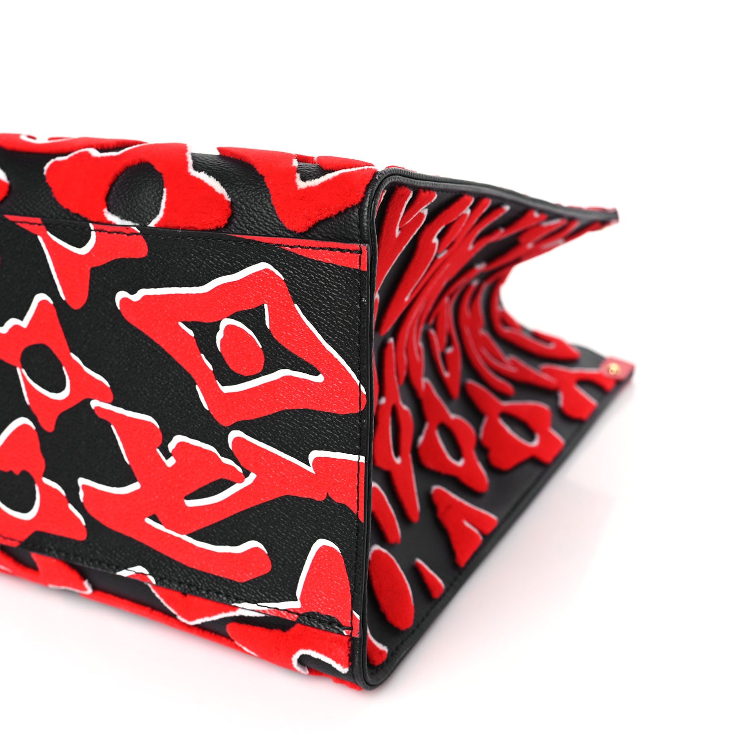X UF Tufted Monogram Onthego GM Black Red