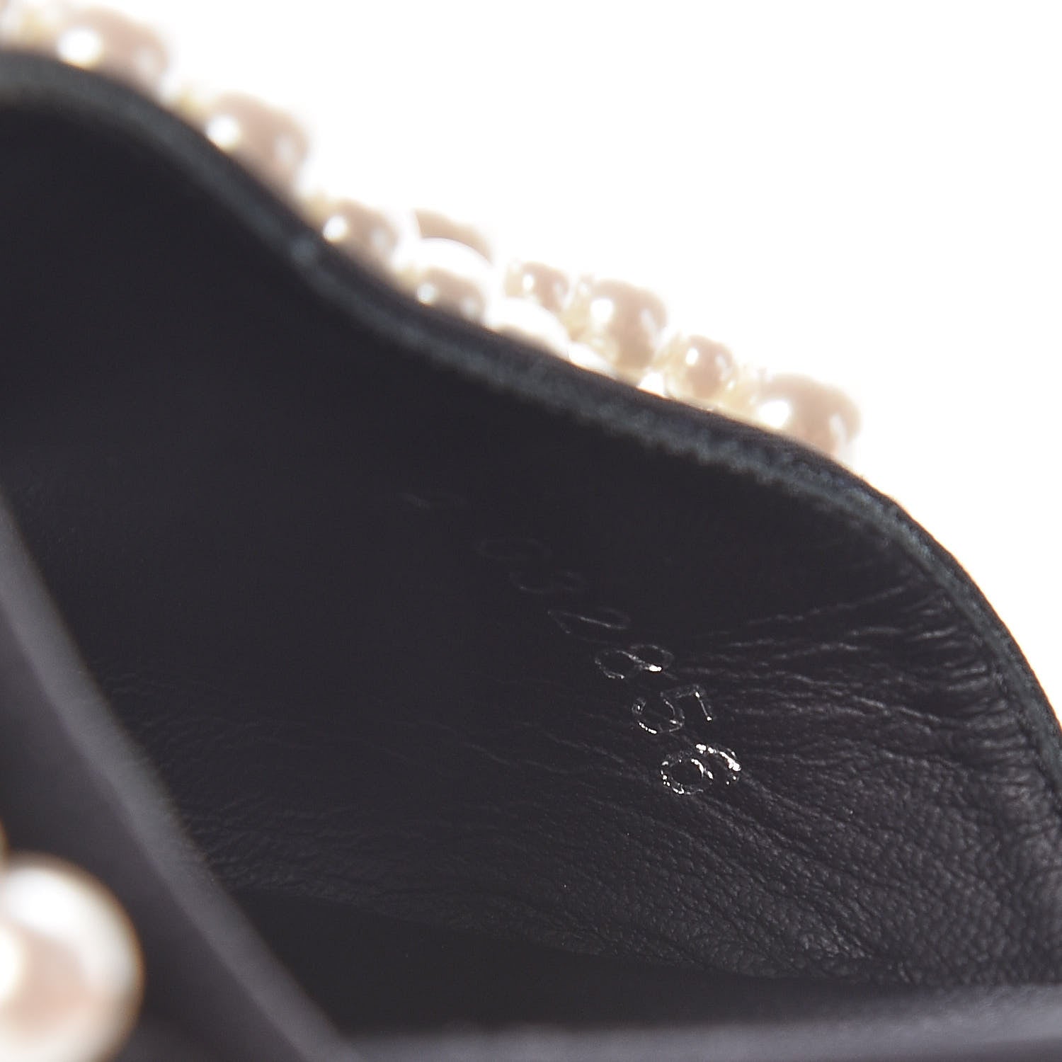 Chanel Felt Pearl Flat Sandals 38 Black 8 of 8