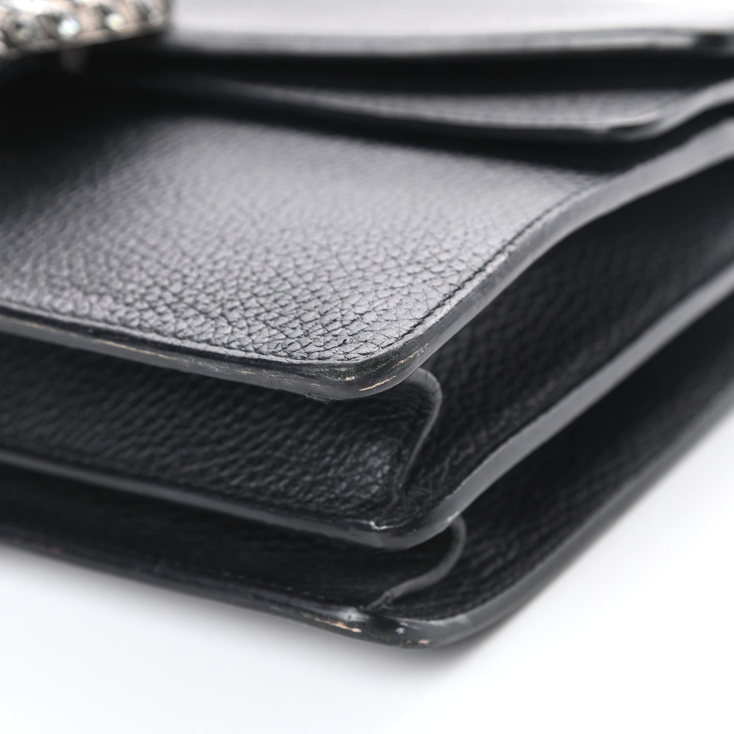 Pebbled Calfskin Small Dionysus Shoulder Bag Black