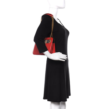 Fendi Vitello King Nubuck Pequin Karligraphy Pocket Shoulder Bag Rosso Cardinale Tobacco Moro 2 of 9