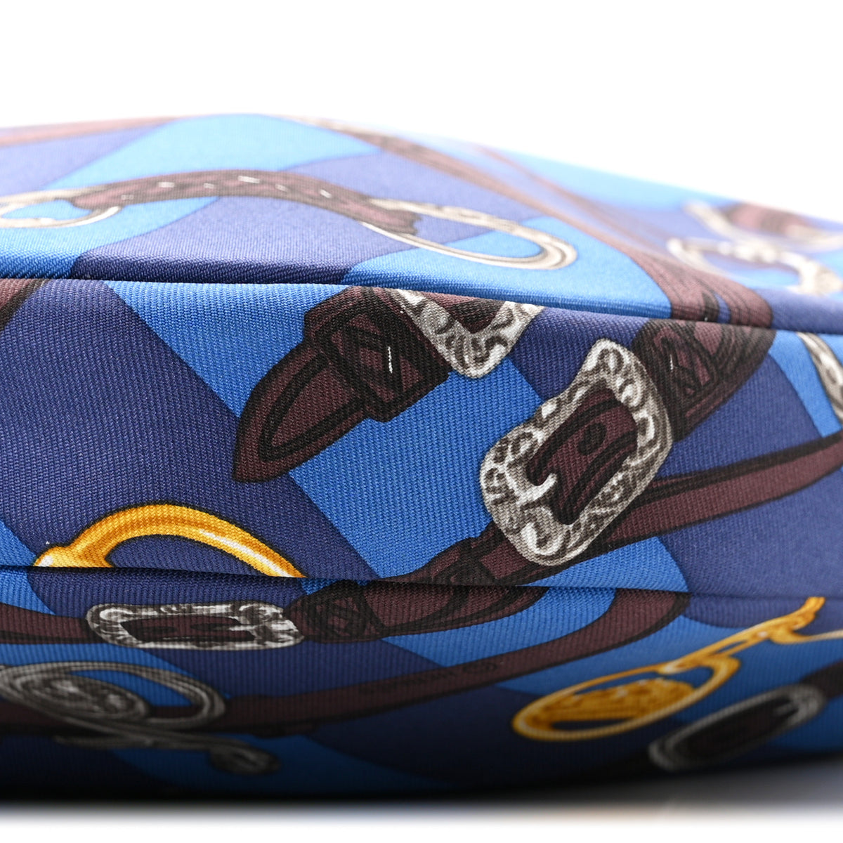 Hermes Silk Sursoie To Go Pouch  Bleu Zellige Ebene Caban 10 of 11
