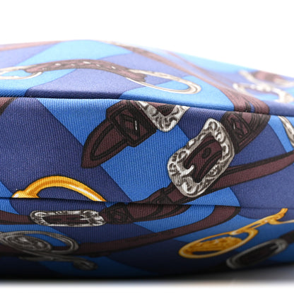 Hermes Silk Sursoie To Go Pouch  Bleu Zellige Ebene Caban 10 of 11