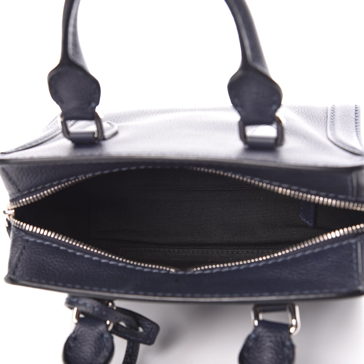 Pebbled Calfskin Mini Padlock Navy