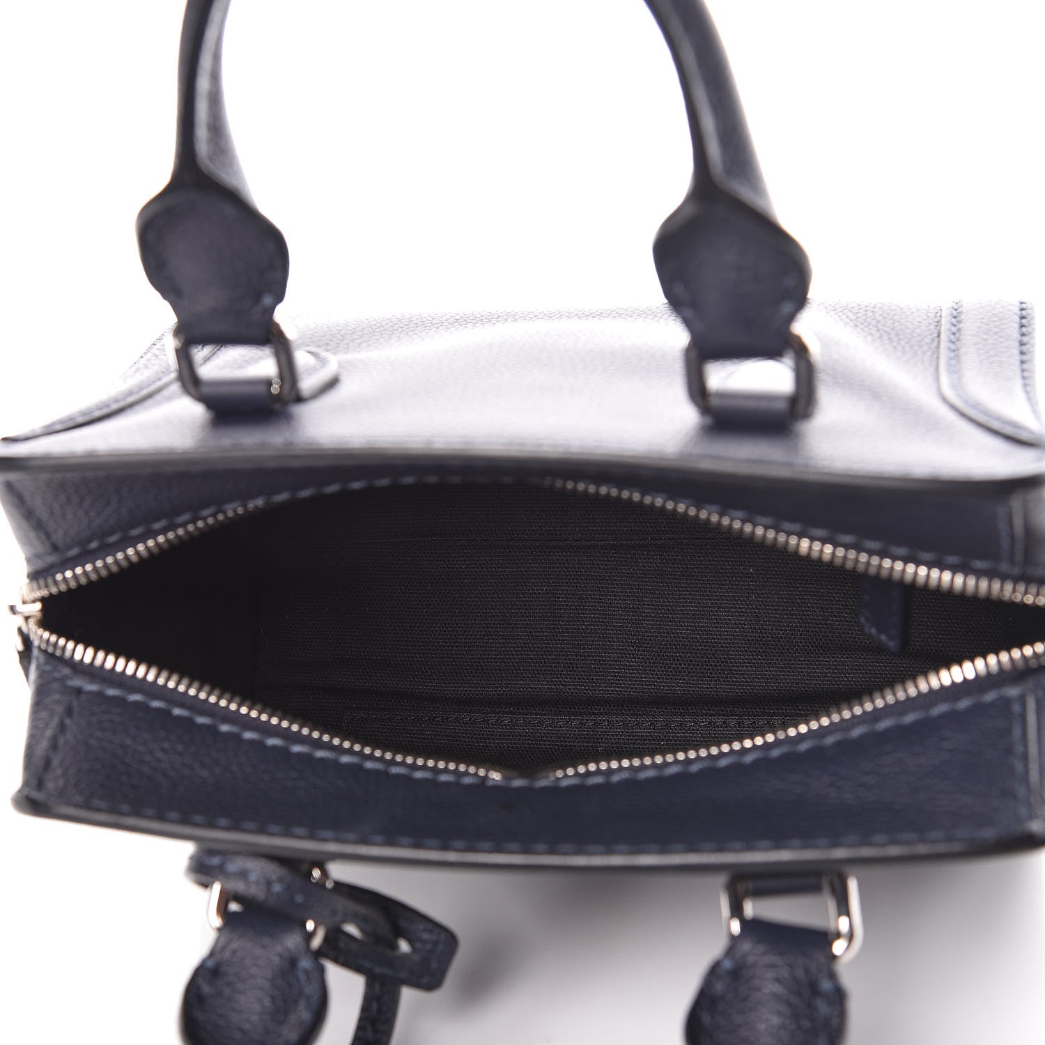 Alexander McQueen Pebbled Calfskin Mini Padlock Navy 5 of 11