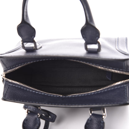 Alexander McQueen Pebbled Calfskin Mini Padlock Navy 5 of 11