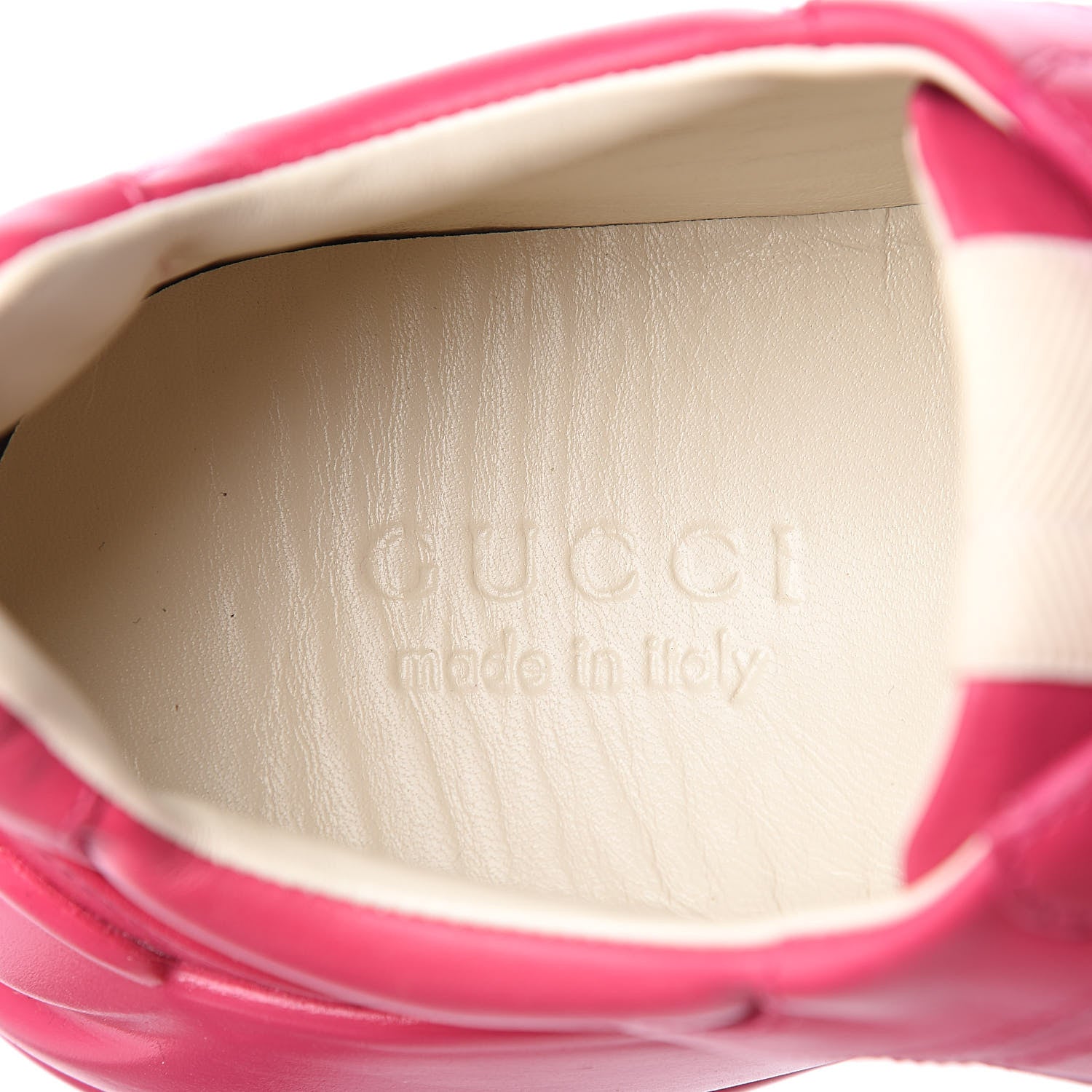 Gucci Calfskin Logo Mens Rhyton Sneakers 7.5 Box Pink 8 of 11