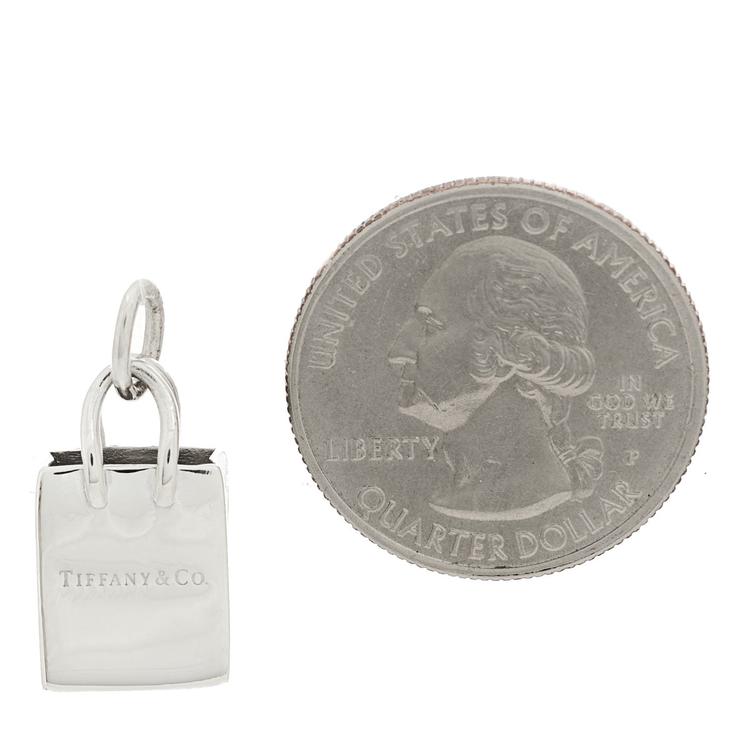 Tiffany Sterling Silver Shopping Bag Charm 2 of 3