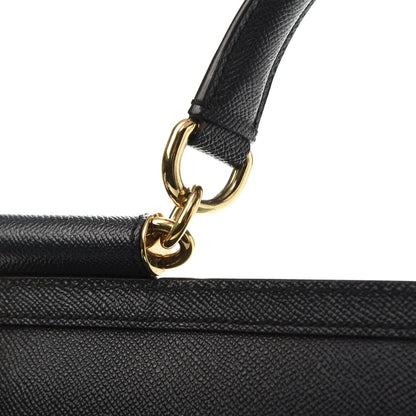 Dolce & Gabbana Dauphine Large Bi-Color Miss Sicily Satchel Black Brown 10 of 10
