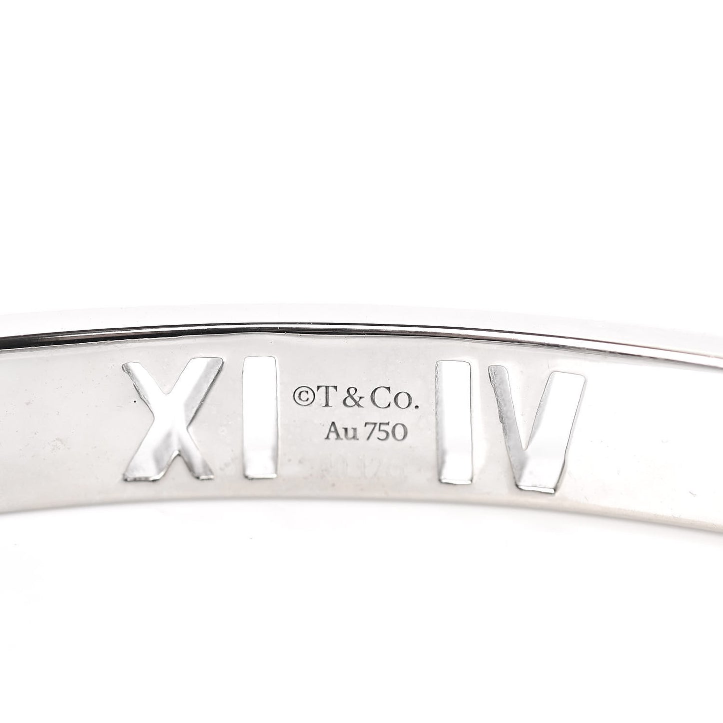 18K White Gold Diamond Atlas Pierced Hinged Bangle Bracelet
