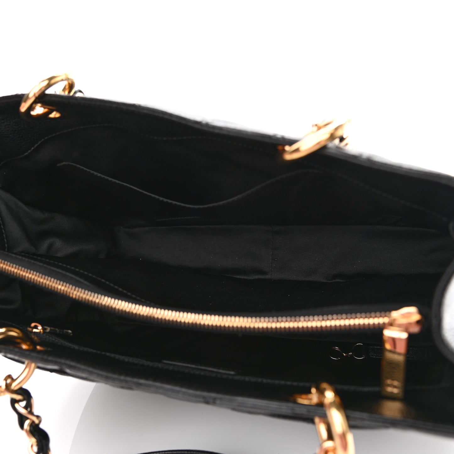 Caviar Quilted Grand Shopping Tote GST Black