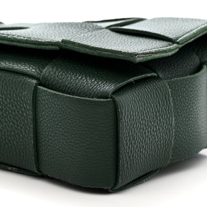 Bottega Veneta Grained Calfskin Maxi Intrecciato Cassette Crossbody Bag Raintree Green 9 of 12