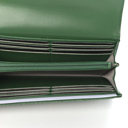 Chanel Snakeskin CC Long Flap Wallet Vert Fonce 4 of 10