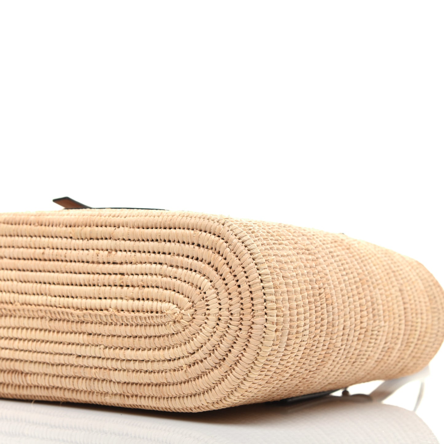 Raffia Small Square Basket Tote Bag Natural Tan