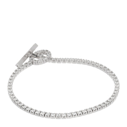 Hermes 18K White Gold Diamond Finesse Link Bracelet XS 1 of 5
