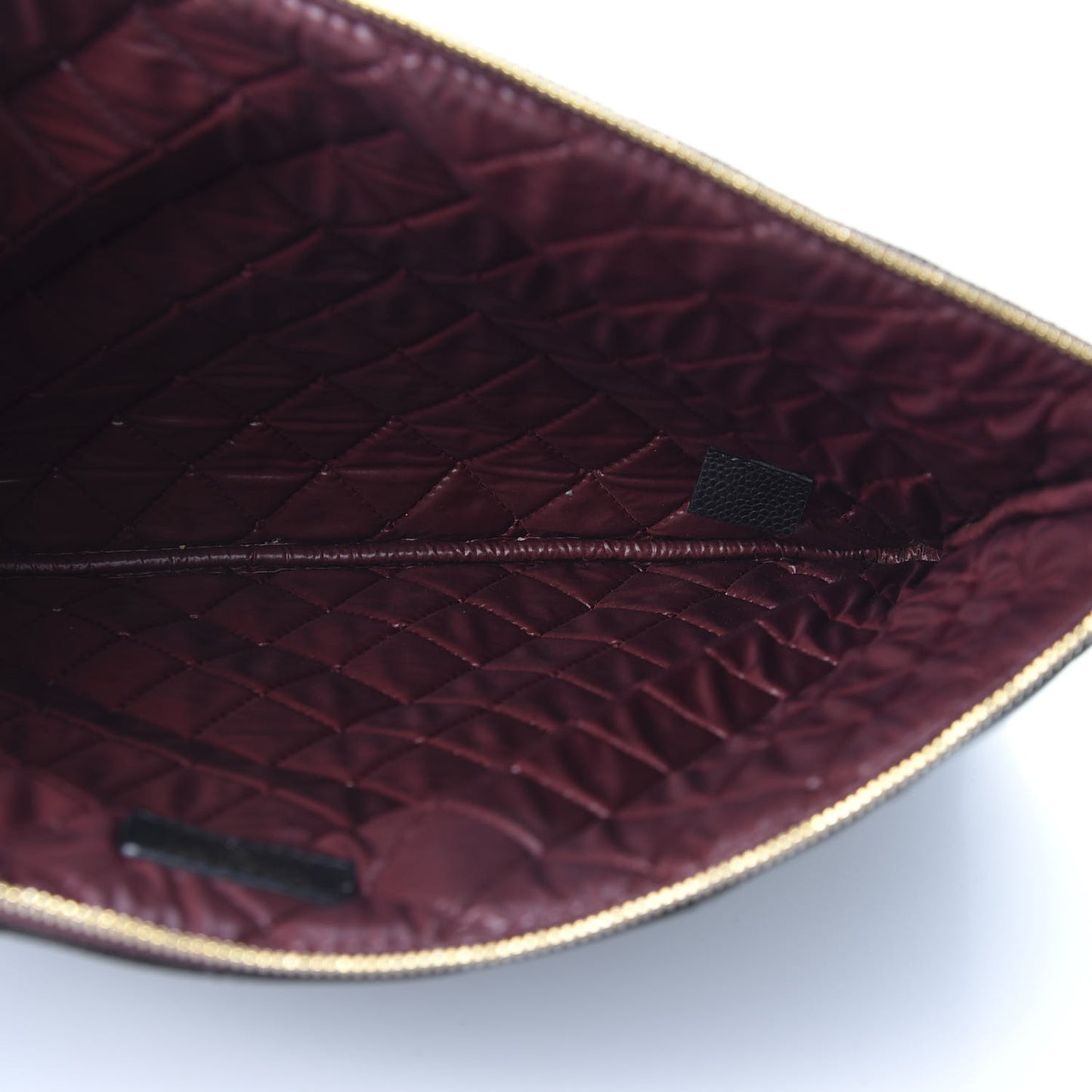 Caviar Quilted Large Cosmetic Case Black