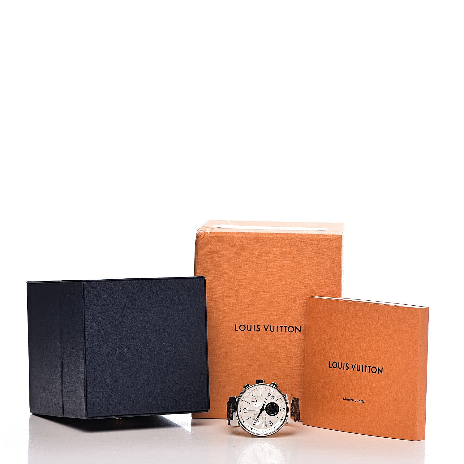 Louis Vuitton Stainless Steel Monogram 39mm Tambour Moon Chronograph Automatic Watch 10 of 10