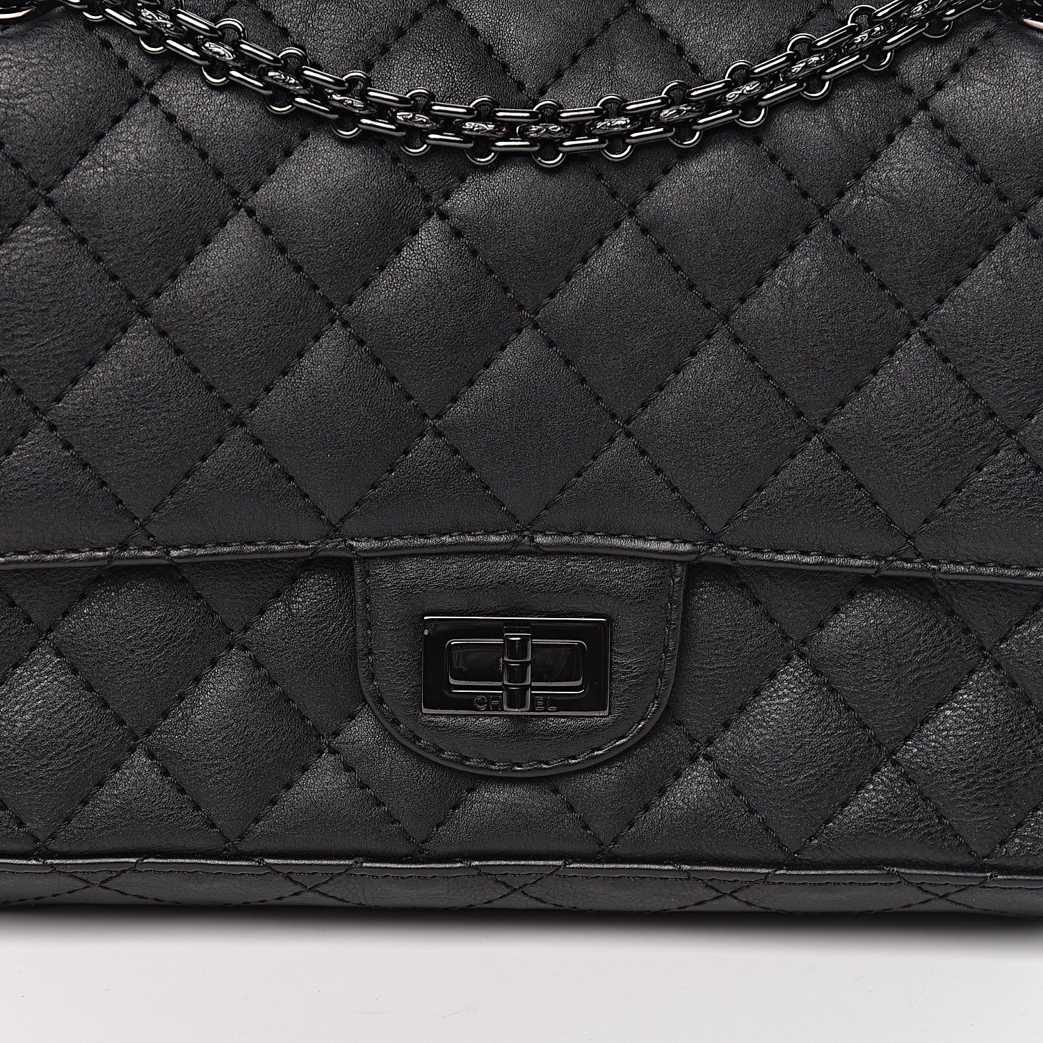 Chanel Calfskin Quilted 2.55 Reissue 225 Flap So Black 11 of 12