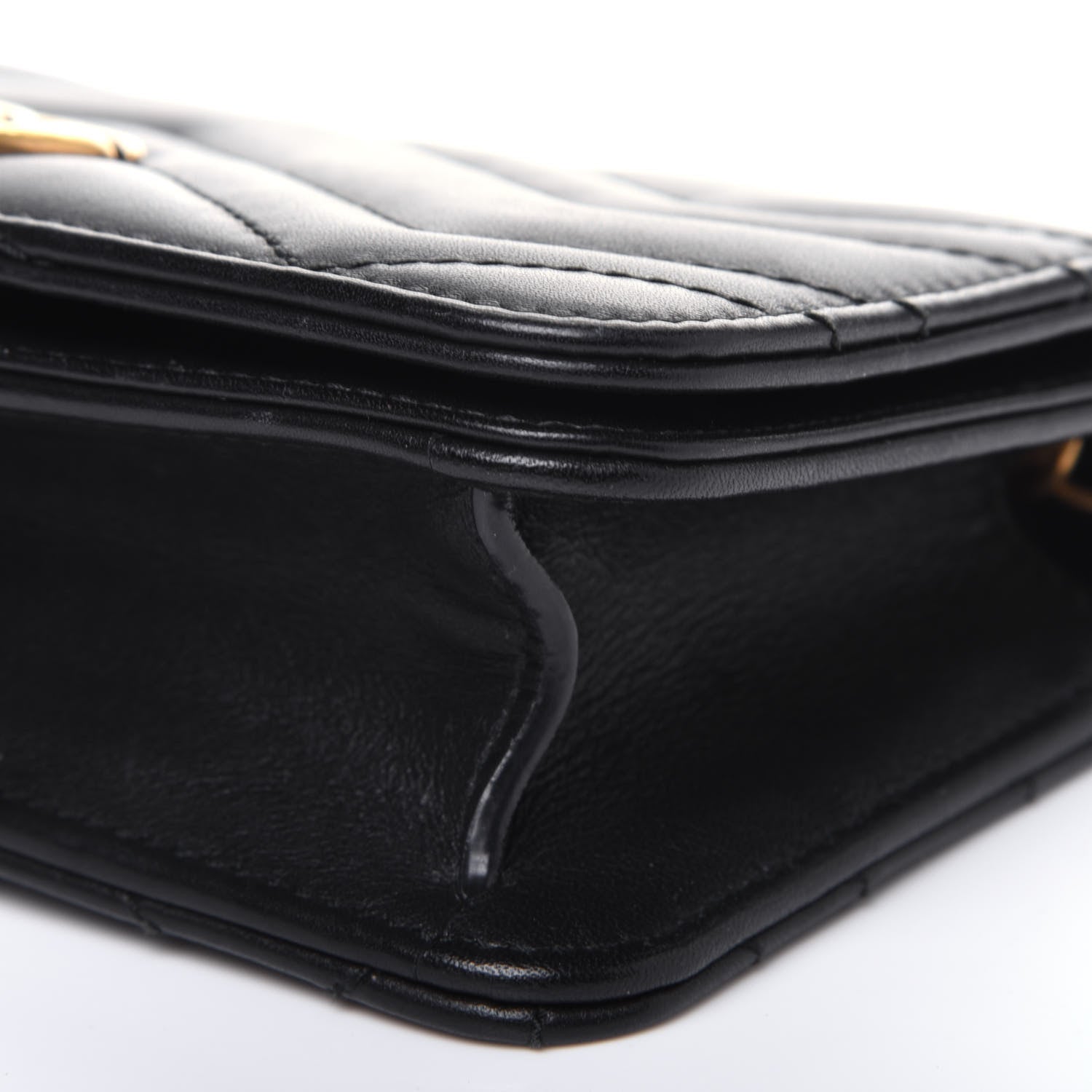 Gucci Calfskin Matelasse GG Marmont Mini Bag Black 10 of 14