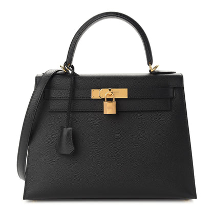 Hermes Epsom Kelly Sellier 28 Black 9 of 12