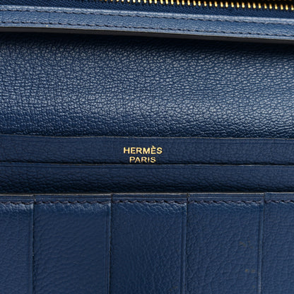 Hermes Ostrich Bearn Wallet Bleu Saphir 6 of 13