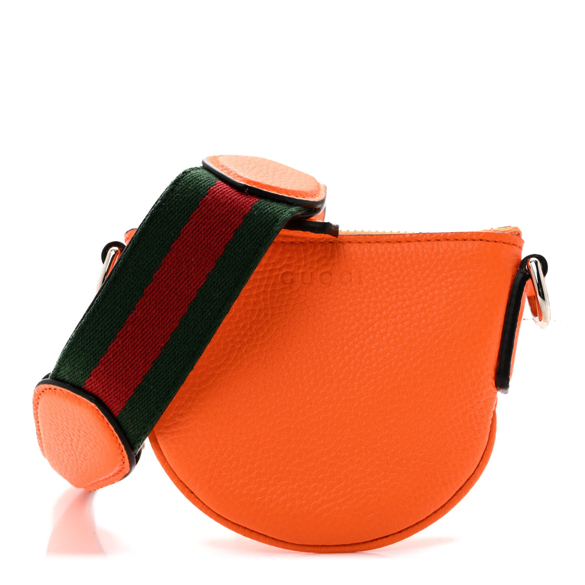 Pebbled Calfskin Mini B Shoulder Bag Orange