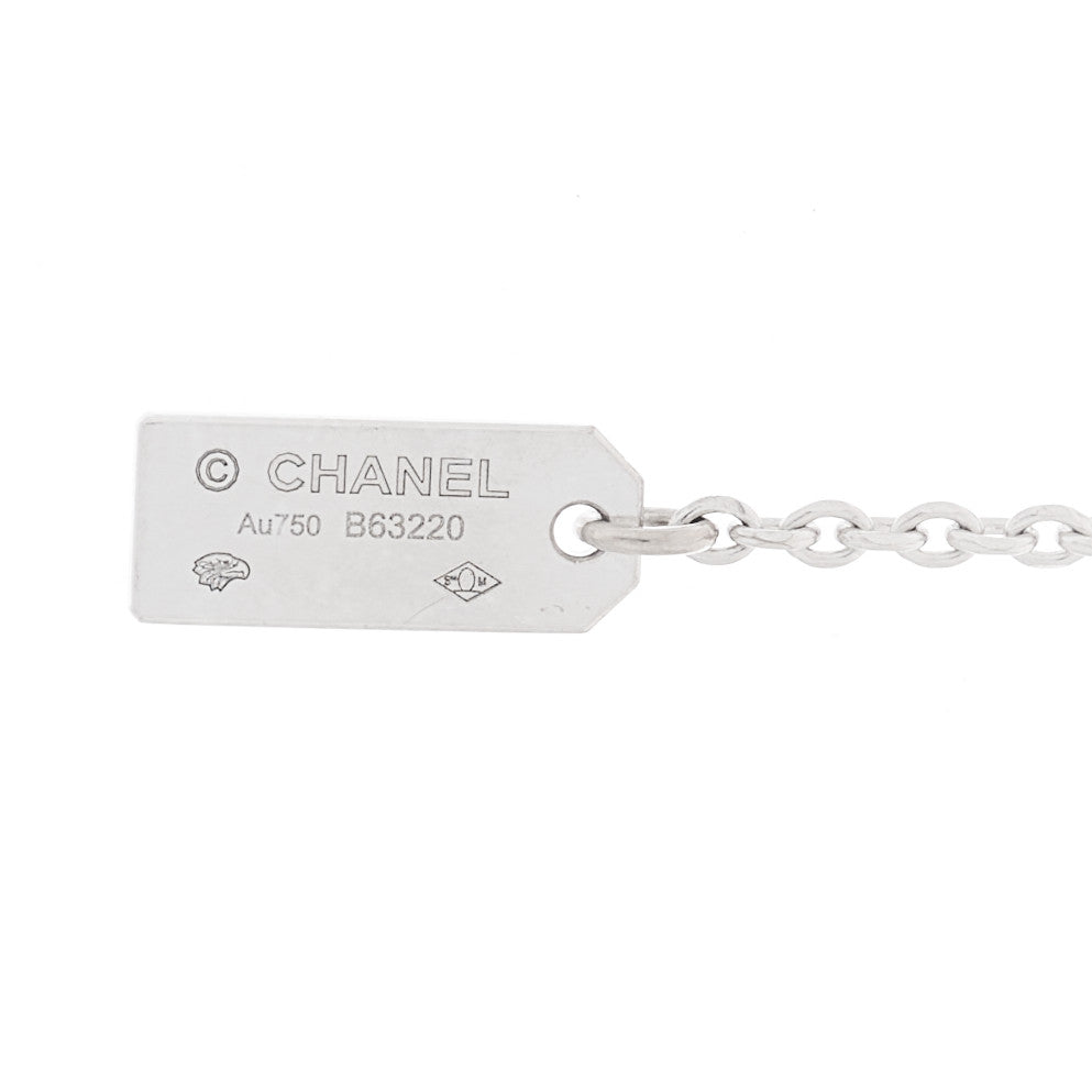 Chanel 18K White Gold Diamond Eternal No 5 Drop Necklace 5 of 6
