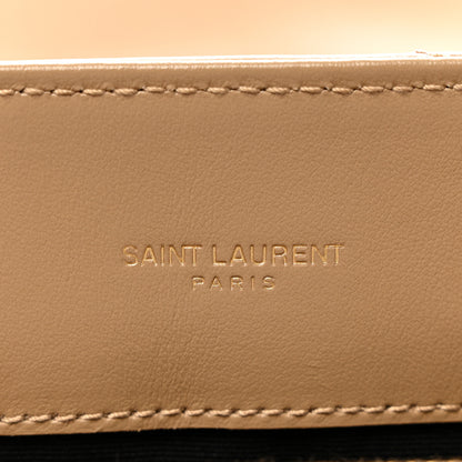 Saint Laurent Calfskin Y Quilted Monogram Medium Loulou Chain Satchel Dark Beige 6 of 11